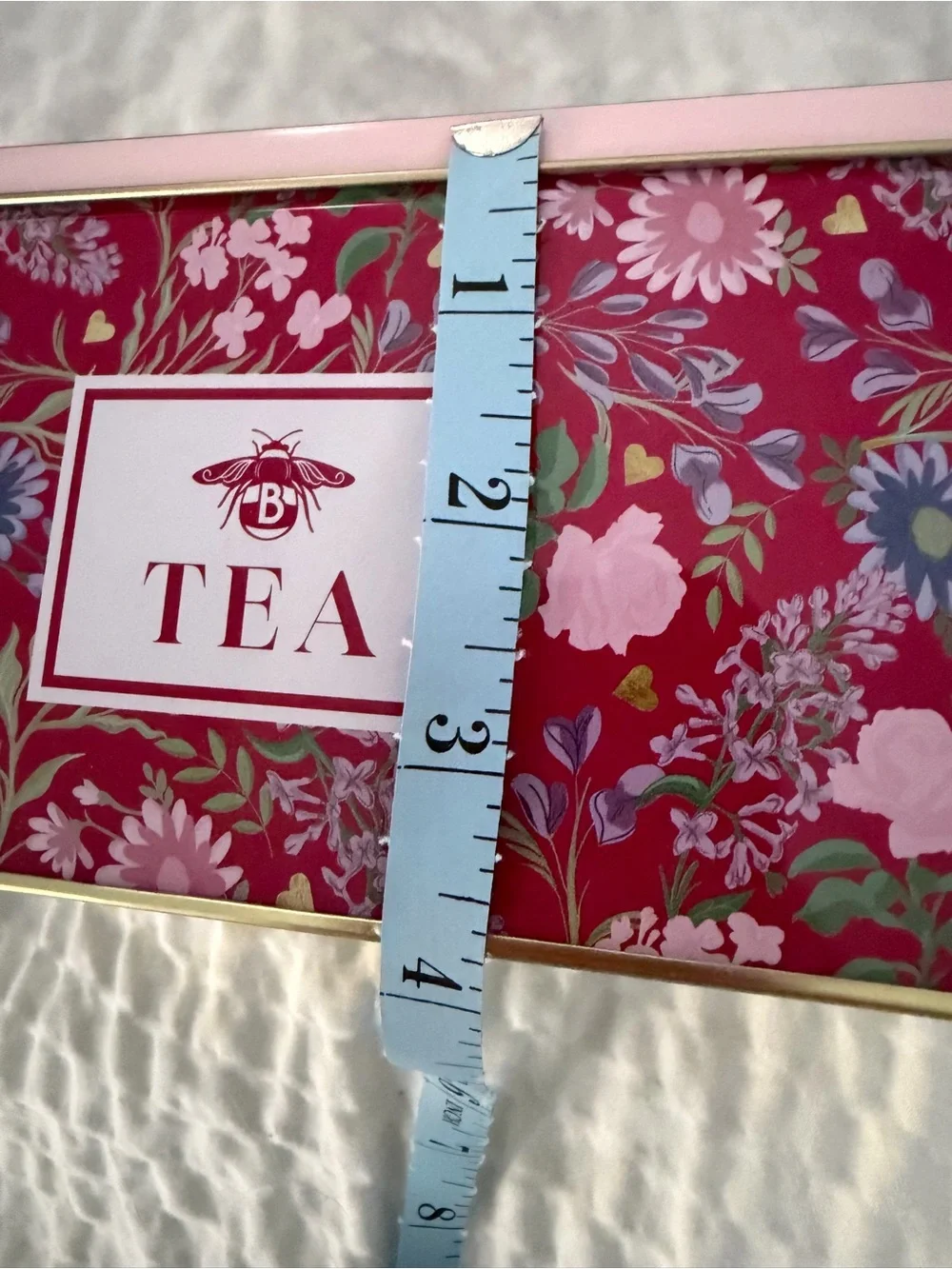 Bridgerton Tea Floral Tin Box - Pink Floral Design nwt - Picture 6 of 7